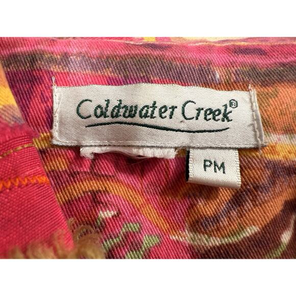 Coldwater Creek Pink Multicolor Patchwork Ribbon Appliqué Jacket PM - Picture 5 of 16